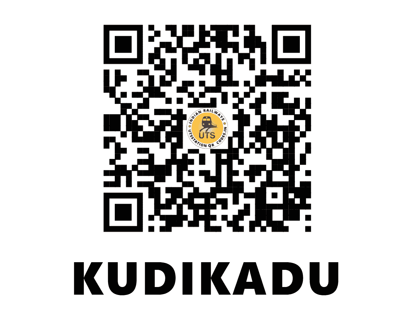 UTS QR Code for KUDIKADU - KXO (SR - TAMIL NADU)